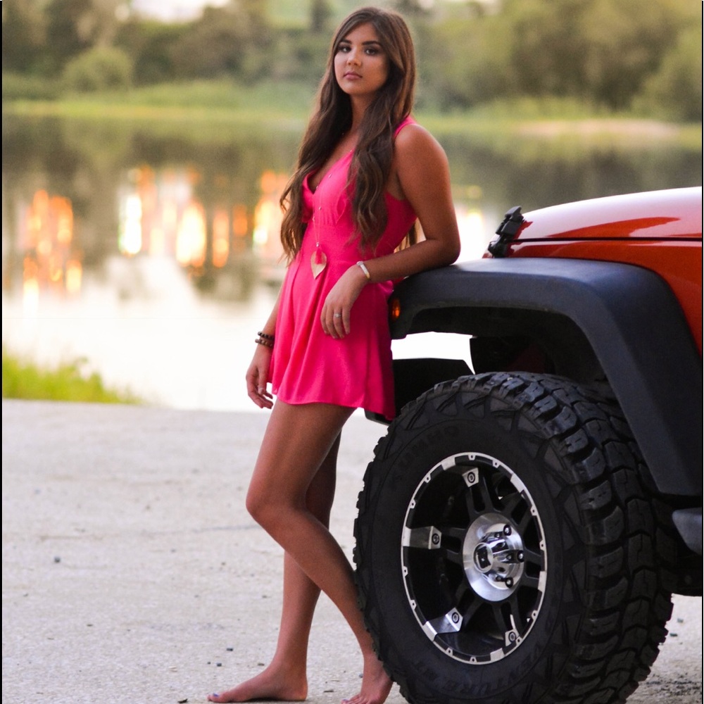 Hot Pink Sawyer Romper Medium